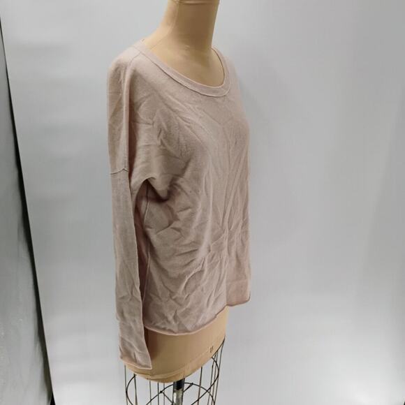 VINCE Beige Wool/Cashmere Sweater W/Silk Sheath Crew Neck Women's Size S - Picture 11 of 13